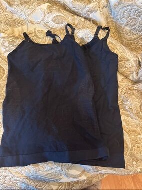 Shapermint Black Double Pack Camisole Tank Tops